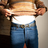 Ceinture Belt Vélo Chambre à Air - Boucle laiton