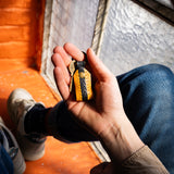 Upcycle bicycle tire Keychains , orange
