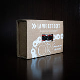 DUO PACK red/blue - Upcycled bicycle chain bracelet