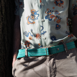 Belt from triple rope - aqua