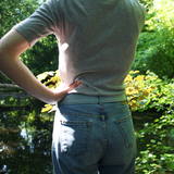 Belt from triple rope - blue tricolour