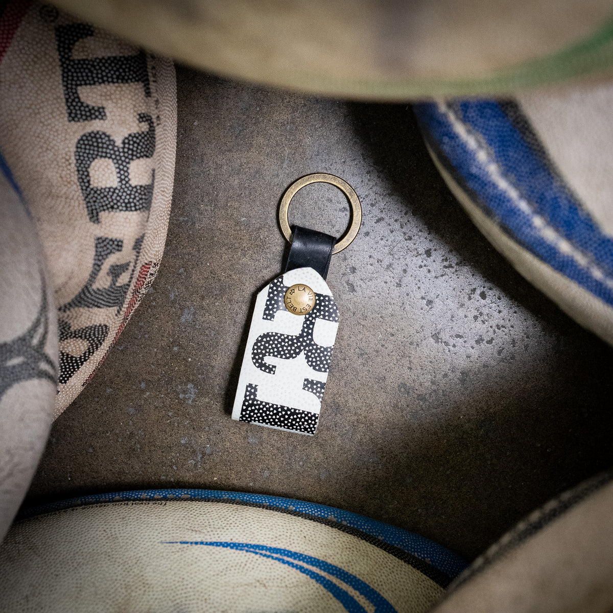 Porte-clés rugby upcyclé