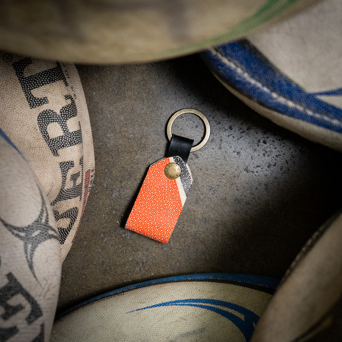 Porte-clés rugby upcyclé