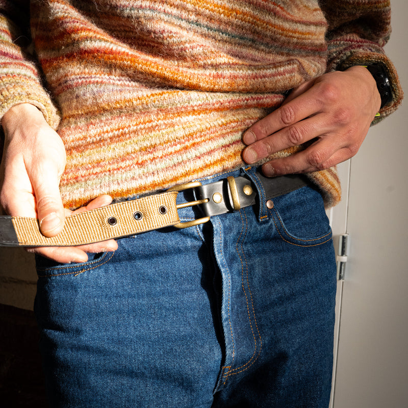 Ceinture Belt Vélo Chambre à Air - Boucle laiton