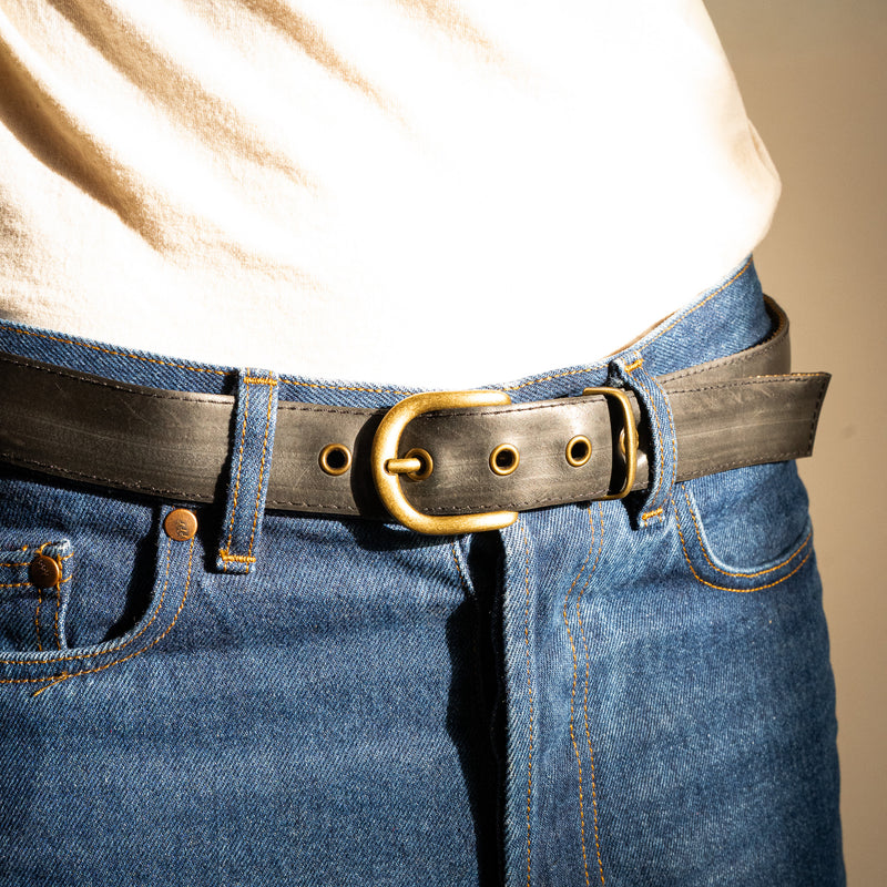 Ceinture Belt Vélo Chambre à Air - Boucle laiton