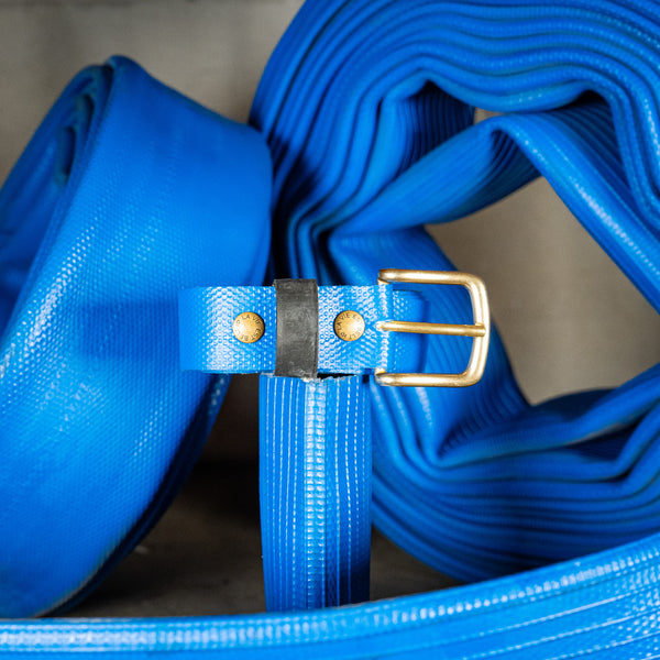 Ceinture Belt Pompier Bleue - Boucle Laiton