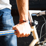 Bracelet upcyclé chaîne de vélo corail Himalaya