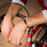 DUO PACK rouge/bleu - Bracelet upcyclé chaîne de vélo