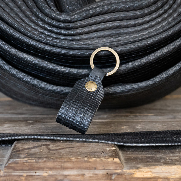 Black fire hose Keychains