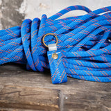 Pink and blue climbing rope key ring