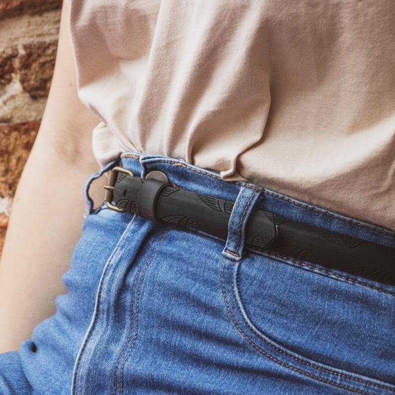 Belt Vélo Noire Très fine - LA VIE EST BELT