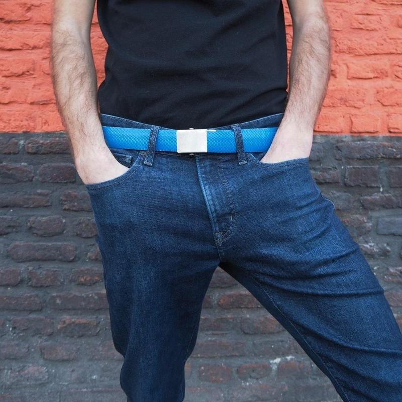 Combo parfait pompier belt bleue+ porte-clé + pochon