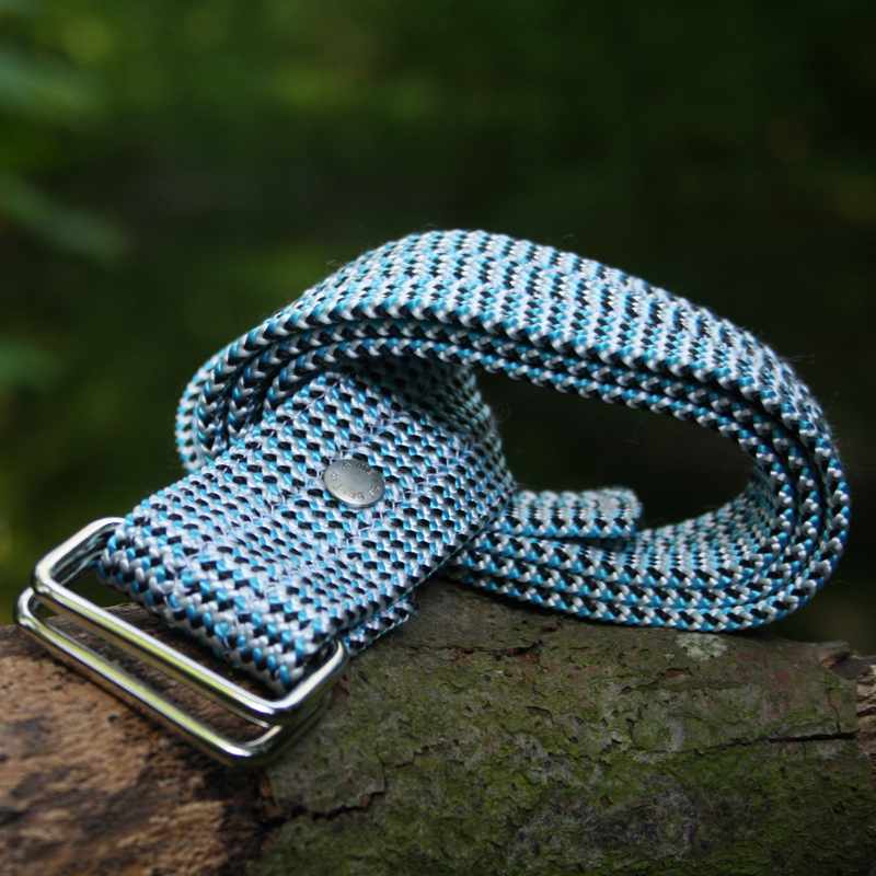 Ceinture Belt corde triple - tricolore bleue
