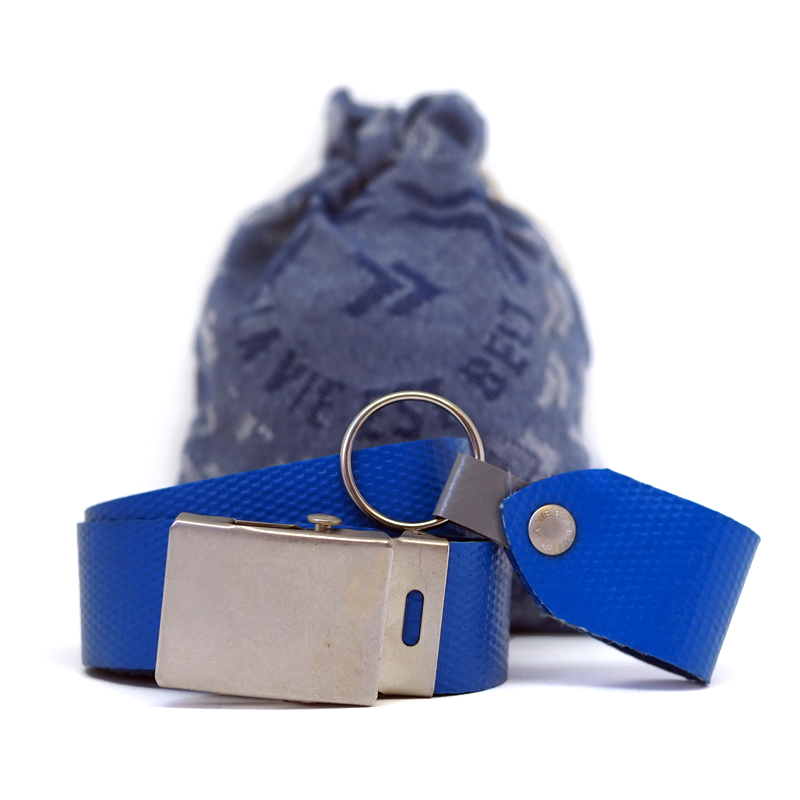 Perfect firefighter blue belt combo + key ring + pouch